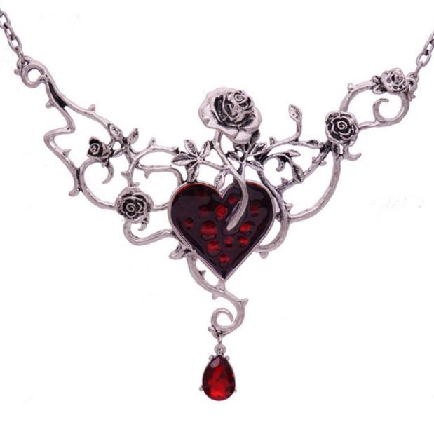 Popular goth punk Halloween vintage rose vine red dripping nectarine crystal necklace the new 2018 hot sell
Popular goth punk Halloween vintage rose vine red dripping nectarine crystal necklace the new 2018 hot sell