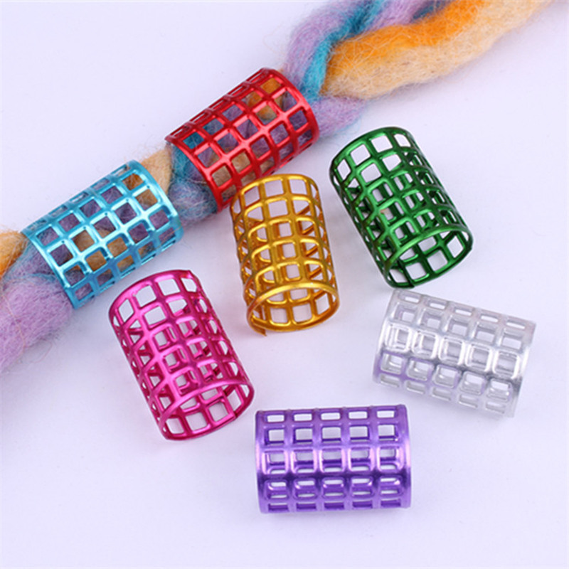 Hair Dreadlock Rings Colorful Beads for Braiding Extensions Hole Adjustable Hair Cuff H1471