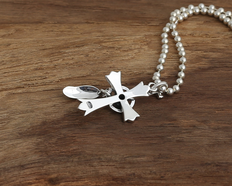 2018 new 925 sterling silver fashion jewelry vintage brand antique silver hand-made designer crosses feather pendants men