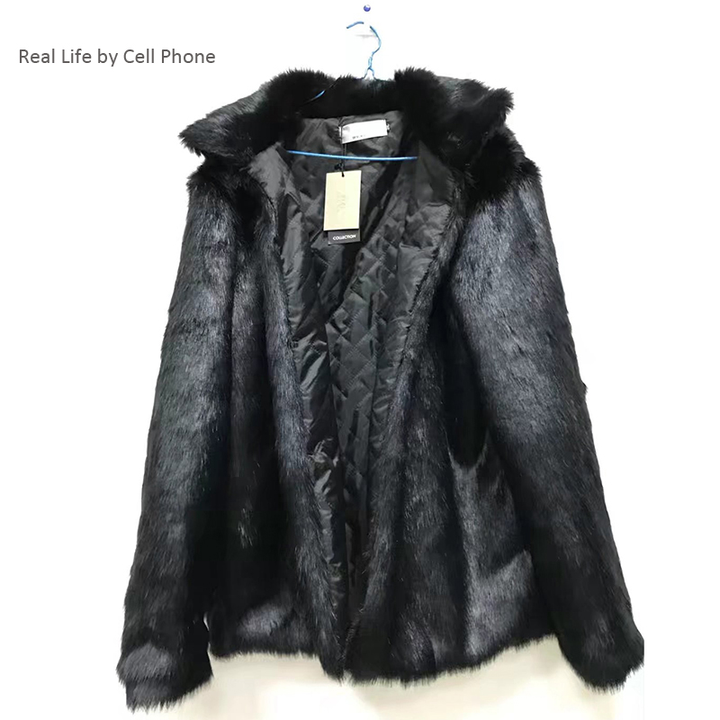 Wholesale- Winter Men's Faux Jacket Fashion Fox Fur Warm Mink Coat Solid Color Outerwear mens thick coats Brown White cardigan