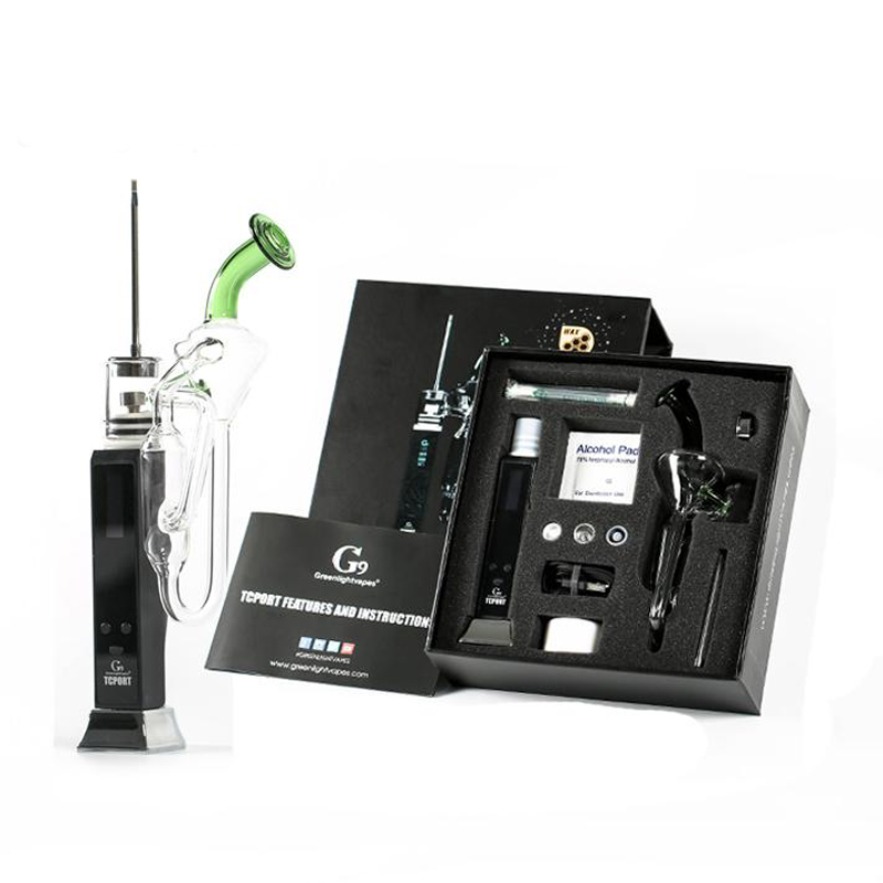 Authentic Greenlightvapes G9 TC Port Starter kit 18650 3000mAh rechageable Battery Dab rig Wax Enail Glass Vape Pen Kits, Black
Authentic Greenlightvapes G9 TC Port Starter kit 18650 3000mAh rechageable Battery Dab rig Wax Enail Glass Vape Pen Kits, Black