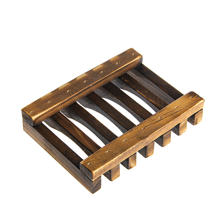 Natural Wooden Bamboo Soap Dish Tray Holder Storage Rack Box Container for Bath Shower Plate Bathroom