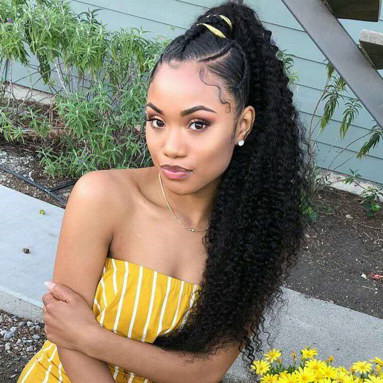 Natural Ponytail 160g African American Afro Kinky Curly Wrap Drawstring Ponytail Virgin Human Hair Extensions Pony tail Wrap with Clips
Natural Ponytail 160g African American Afro Kinky Curly Wrap Drawstring Ponytail Virgin Human Hair Extensions Pony tail Wrap with Clips