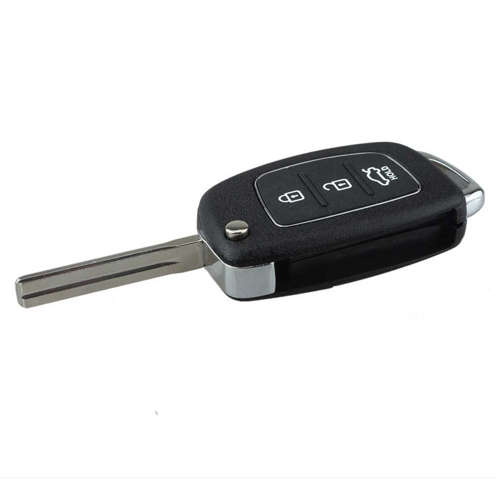 3Buttons Flip Key Shell for Car HYUNDAI ix45 Santa Fe Remote Key Case Fob6720863