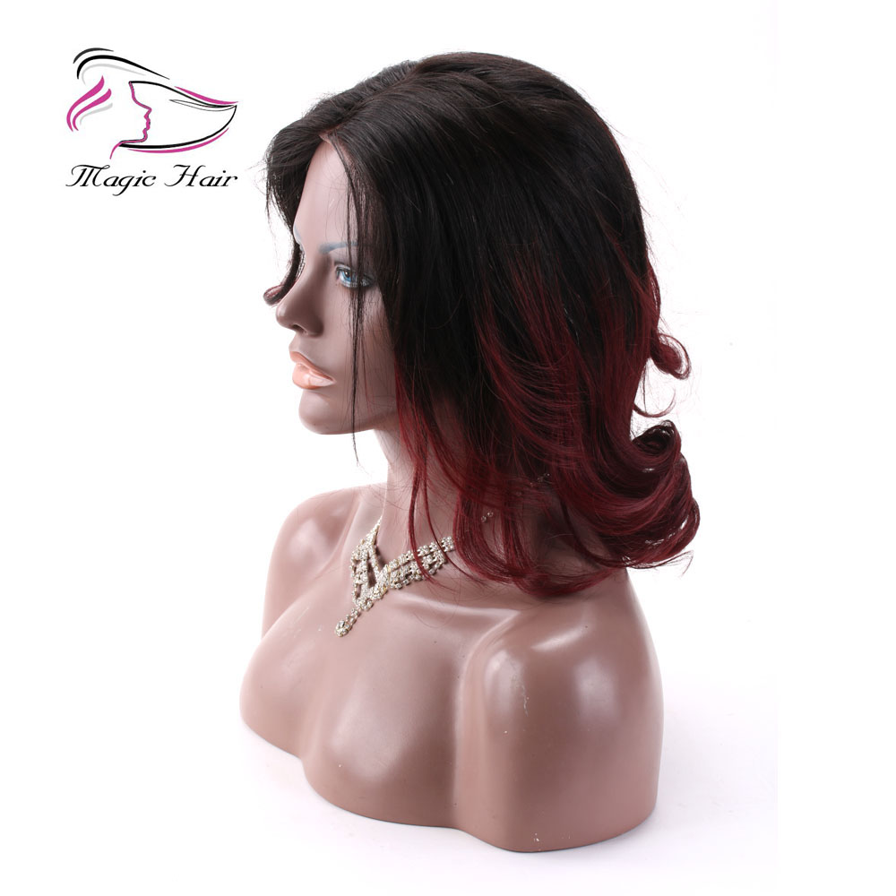 Evermagic full lace wigs lace front wigs for black women color 1BT99J Brazilian remy hair high quality wigs 130 150 density