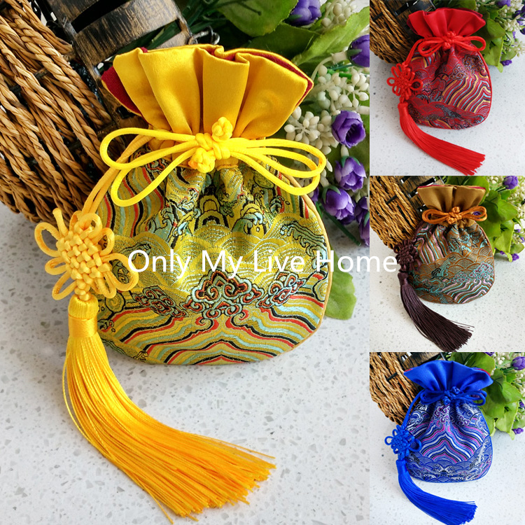 Handmade Chinese knot Tassel Silk Brocade Pouch Jewelry Gift Bags High Quality Satin Drawstring Pouches Sachet 2pcs/lot
Handmade Chinese knot Tassel Silk Brocade Pouch Jewelry Gift Bags High Quality Satin Drawstring Pouches Sachet 2pcs/lot
