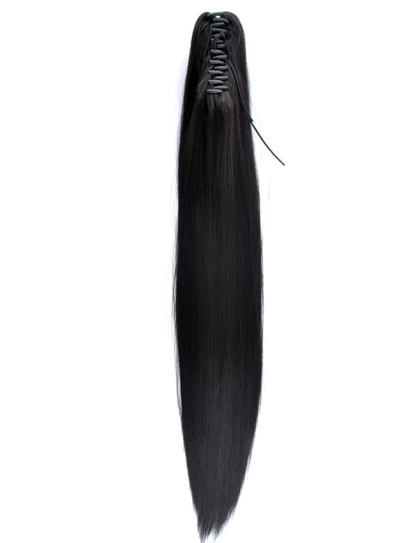 hot sale 16 18 20 straight ponytail claw clip on extension human hairpiece 100g pack 2pcs lot 4 1b 27 616 8 option