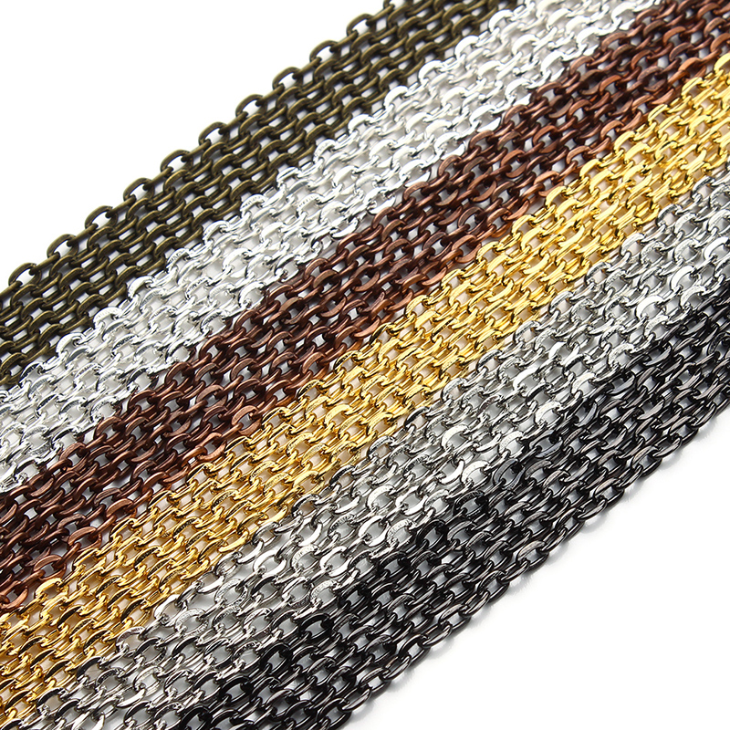 30pieces/lot Rhodium/Silver/Gold/Gunmetal/Antique Bronze Color Necklace Chains Brass Bulk for DIY Jewelry Making Materials F712
30pieces/lot Rhodium/Silver/Gold/Gunmetal/Antique Bronze Color Necklace Chains Brass Bulk for DIY Jewelry Making Materials F712