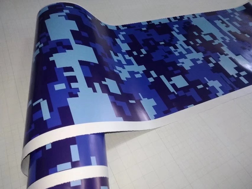 2018 Digital Blue Camouflage Vinyl For Car Wrap Camo styling Covering Film with air release / Bubble Free Size 5x(32ft/67ft/98ft )