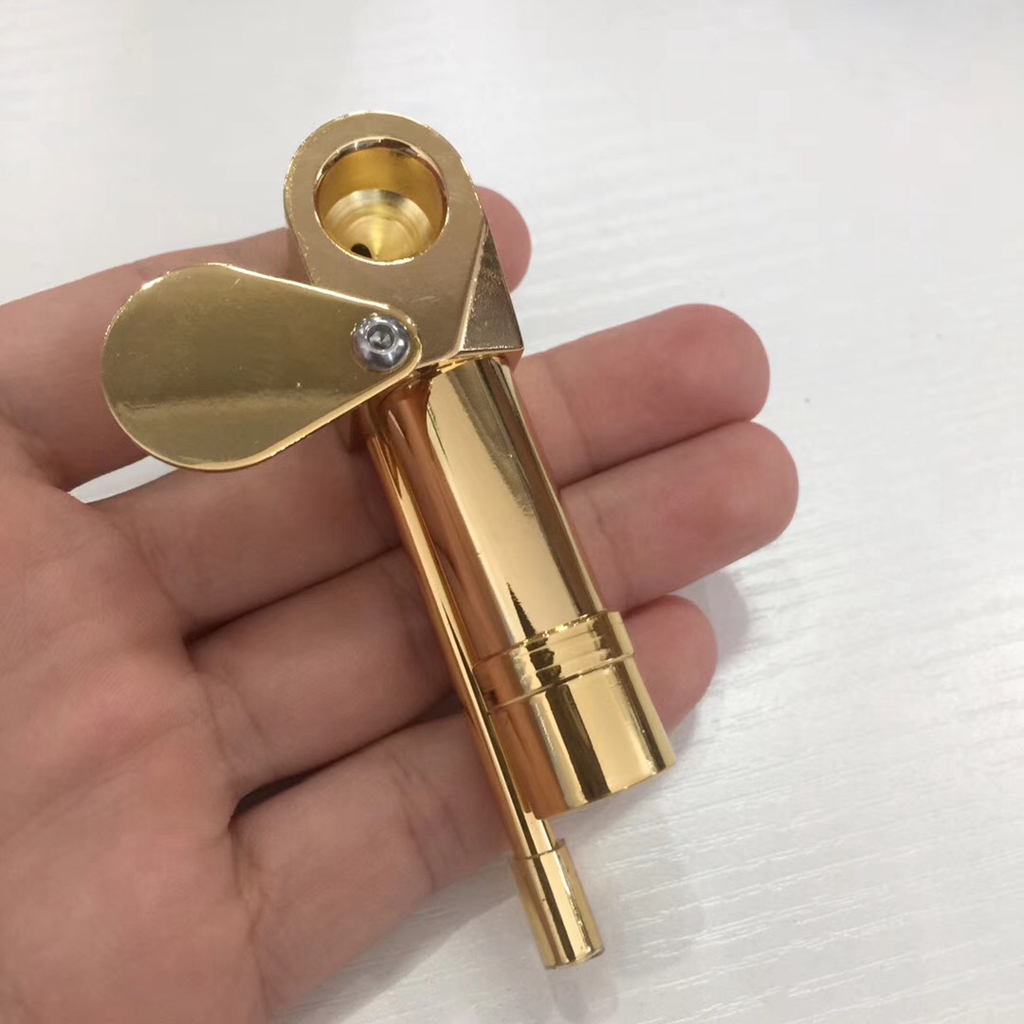 Brass Proto Pipe Metal Smoking Pipe 3.9 Inch Portable Pipes with Golden Cleaning Tool Tobacco Pipe Oil Herb Hidden Bowl
Brass Proto Pipe Metal Smoking Pipe 3.9 Inch Portable Pipes with Golden Cleaning Tool Tobacco Pipe Oil Herb Hidden Bowl