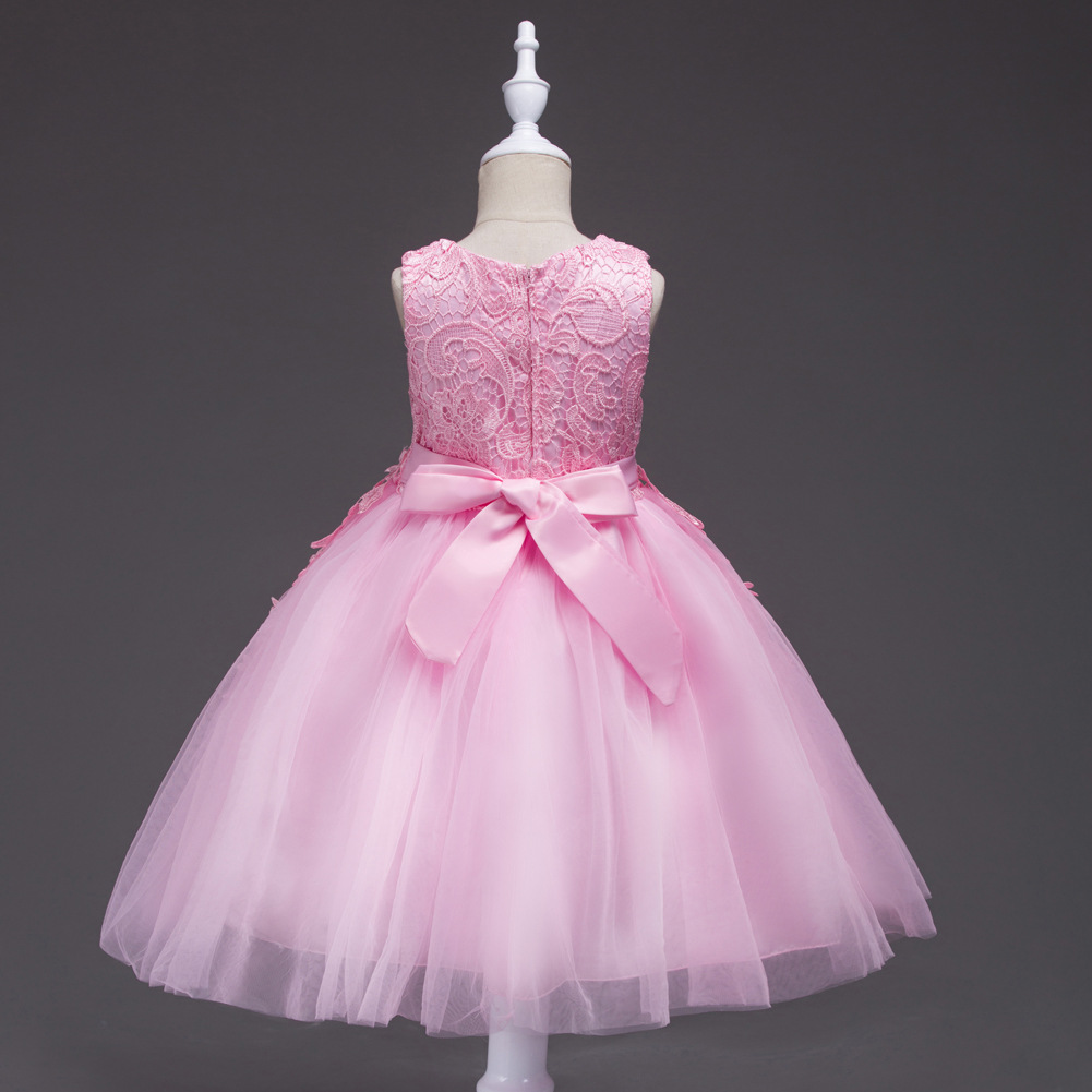 Vintage Flower Girl Dresses turquoise Lovely Clothes Mint Ivory With Lace Bow Tutu Ball Gowns White Gray Red In Stock Cheap