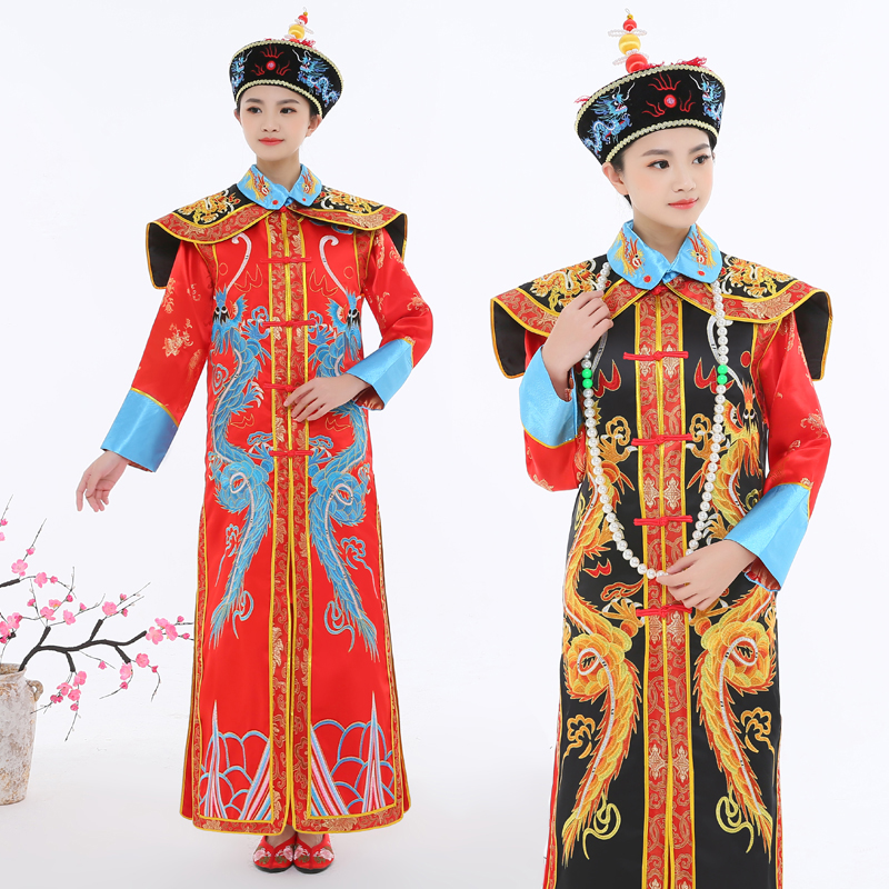 China Manchu Qing Dynasty Queen Empress Robe Dress Cosplay For Lady Chinese traditional Women Clothing Act Dramaturgic Costume Drop Shipping