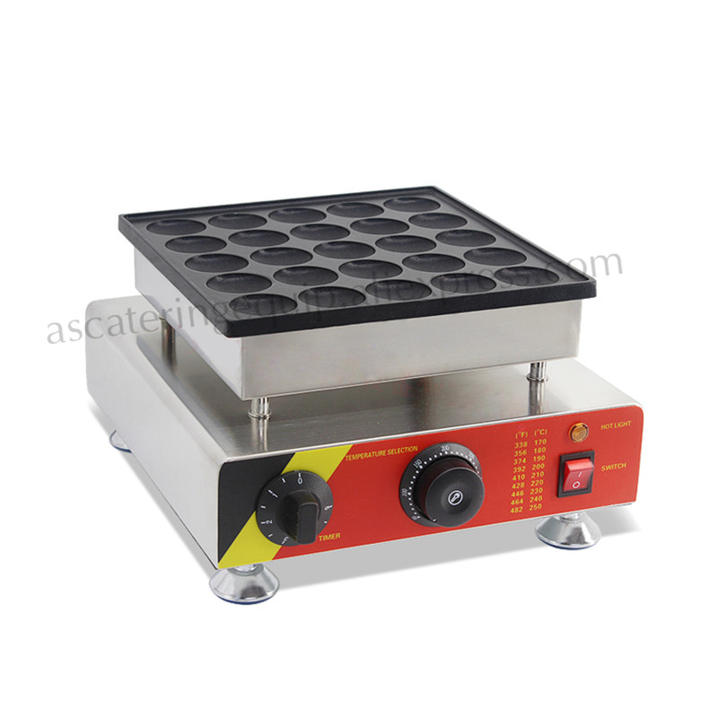 Commercial Nonstick Electric Mini Dutch Pancake Maker Poffertjes Grill Machine 25pcs/batch Stainless Steel 220V 110V CE Approval
Commercial Nonstick Electric Mini Dutch Pancake Maker Poffertjes Grill Machine 25pcs/batch Stainless Steel 220V 110V CE Approval