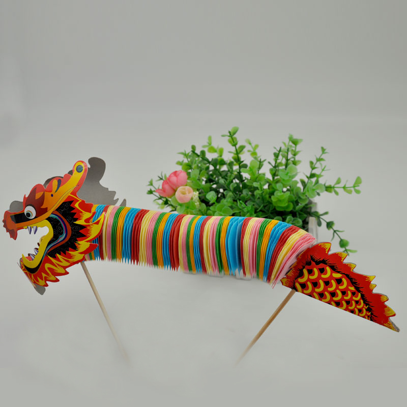 Gauges 2pcspack 3D Chinese Dragon Tissue Paper Flower Balls Chinese New Year Decoration Honeycomb Hanging Decoration