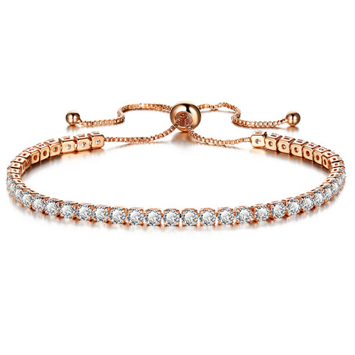 Fashioh Elegant Crystal Chain Link bracelet bangle Cubic Zircon Strand Bracelets For Women pulseiras bijoux