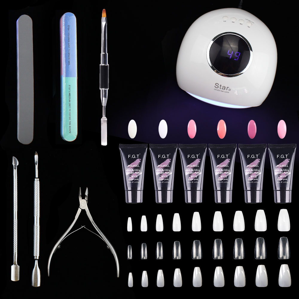 New Nail Set Nail Dryer UV LED Lamp Art Tools DIY Kit with Pen Brush False Tips + 6 Colors Extention Glue, 16pcs
New Nail Set Nail Dryer UV LED Lamp Art Tools DIY Kit with Pen Brush False Tips + 6 Colors Extention Glue, 16pcs