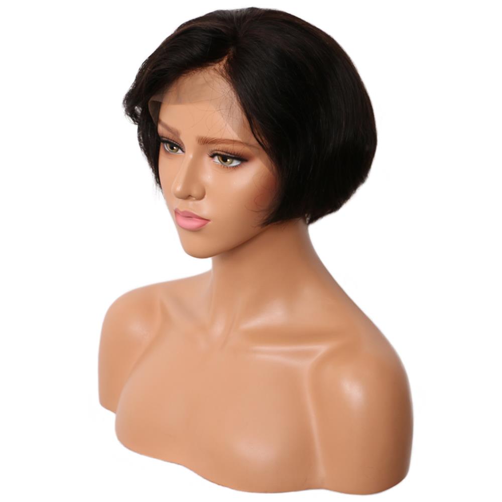 high quality 6 inch Short Bob Wigs Brazilian Virgin Hair natural Straight Lace Front or full lace Human Hair Wigs For Black Women
