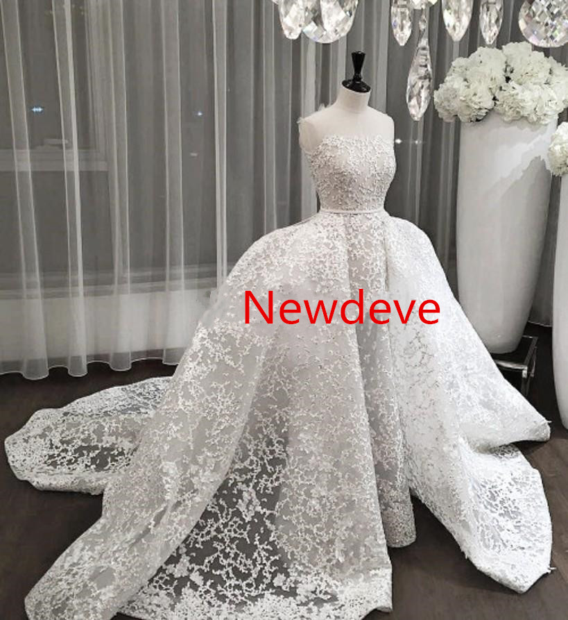 Luxury Strapless Lace Ball Gown Wedding Dresses Plus Size Vestido De Novia Beaded Ruffles Sexy Beach Wedding Gowns, Same as image
Luxury Strapless Lace Ball Gown Wedding Dresses Plus Size Vestido De Novia Beaded Ruffles Sexy Beach Wedding Gowns, Same as image