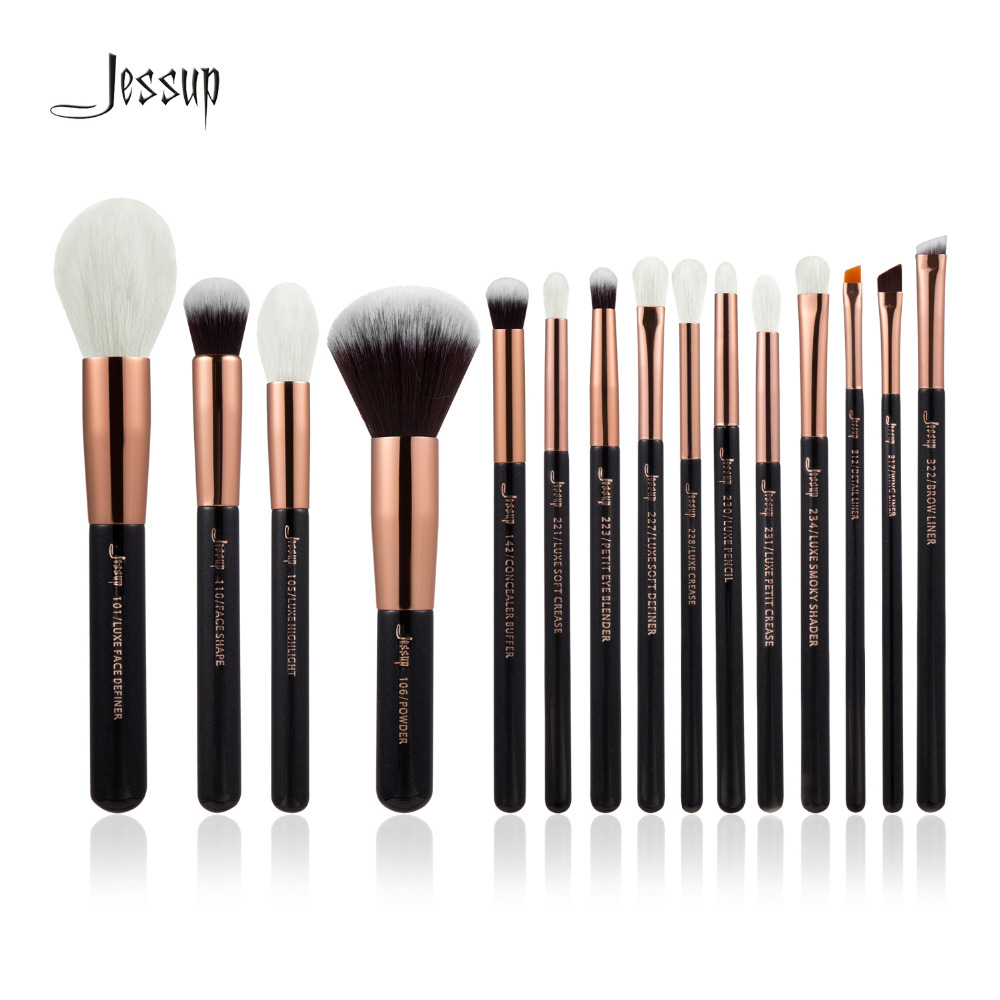 Jessup Rose Gold/Black Professional Makeup Brushes Set Make up Brush Tools kit Foundation Powder natural-synthetic hair
Jessup Rose Gold/Black Professional Makeup Brushes Set Make up Brush Tools kit Foundation Powder natural-synthetic hair