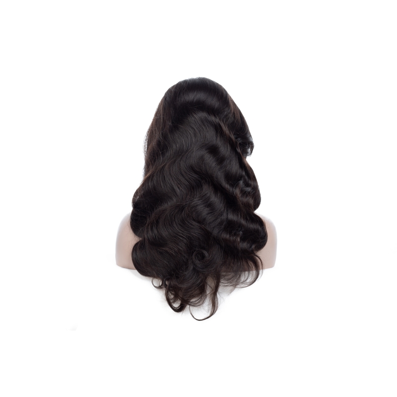 Malaysian 10A Human Hair Full Lace Wig Adjustable Band Pre Plucked Body Wave Wigs 14-30inch Long Hair Natural Color