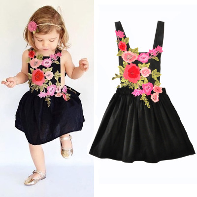 Baby Girls Dresses Childrend Floral Embroidered Princess Dress Kids Summer Sleeveless Strap Flowers Skirt Girl Fashion Clothing Z11, As photo
Baby Girls Dresses Childrend Floral Embroidered Princess Dress Kids Summer Sleeveless Strap Flowers Skirt Girl Fashion Clothing Z11, As photo