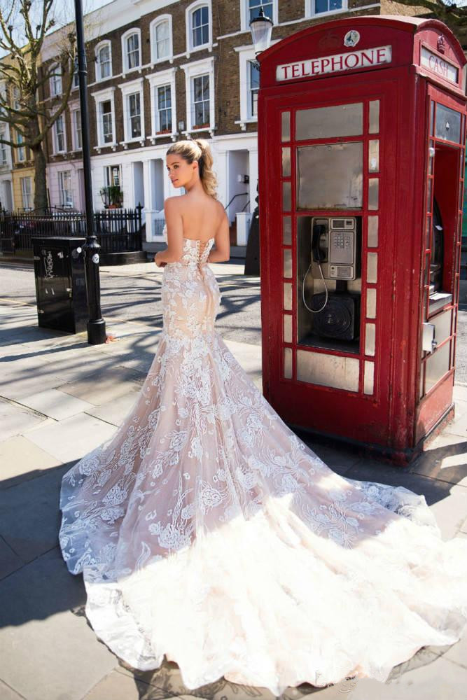 Nova Mermiad Mia Dresses with Wraps Bridal Gowns Sweetheart Lace Appliqued Camo Wedding Dress Robe De Marie