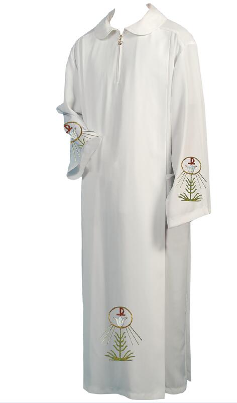 BLESSUME Catholic White Alb Vestments Solid Robe Church Clergy Vestments Catholic Cassock Priest Chasuble Cope Robe cattolico
BLESSUME Catholic White Alb Vestments Solid Robe Church Clergy Vestments Catholic Cassock Priest Chasuble Cope Robe cattolico