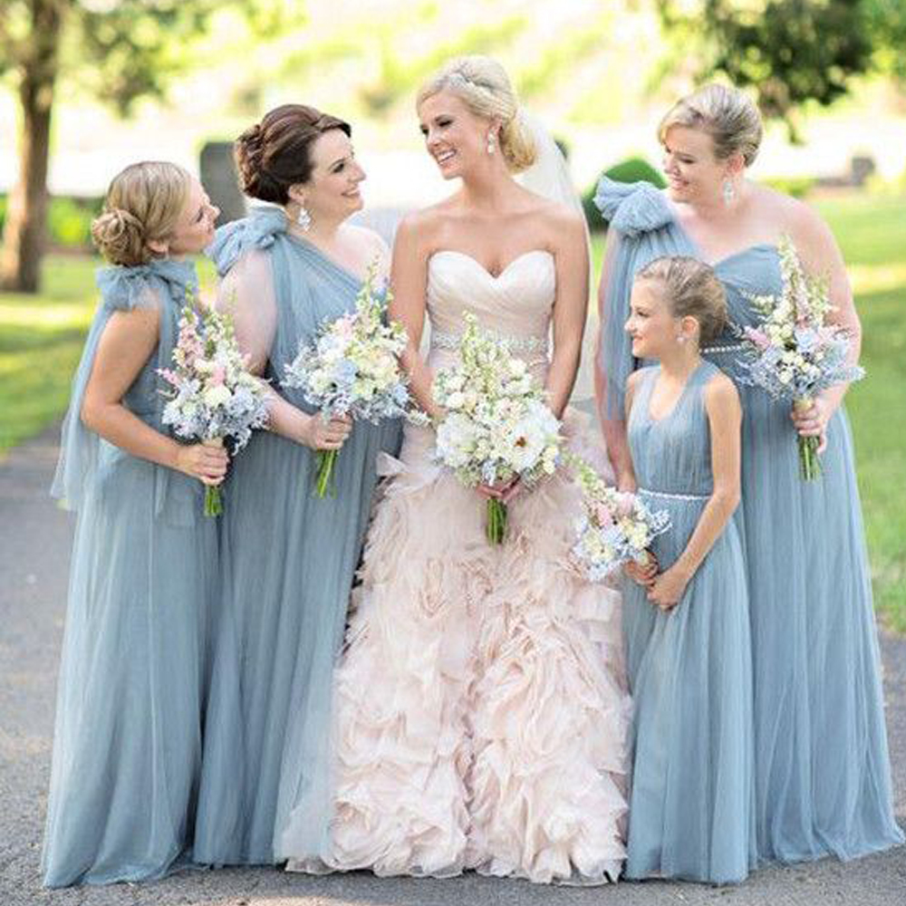 Dusty Blue Bridesma… - image