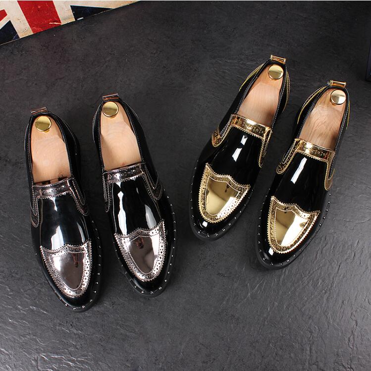 Italy style fashion design mens shoes spring luxury designer dress loafers bright face men casual flats wedding shoes M590, Gold 
Italy style fashion design mens shoes spring luxury designer dress loafers bright face men casual flats wedding shoes M590, Gold