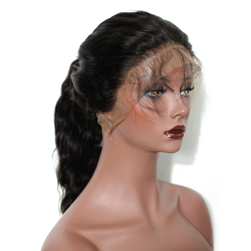 9A Brazilian Body Wave 360 Lace Frontal Wigs With Baby Hair Pre Plucked Brazilian 360 Lace Frontal Human Hair Wigs for Black Women