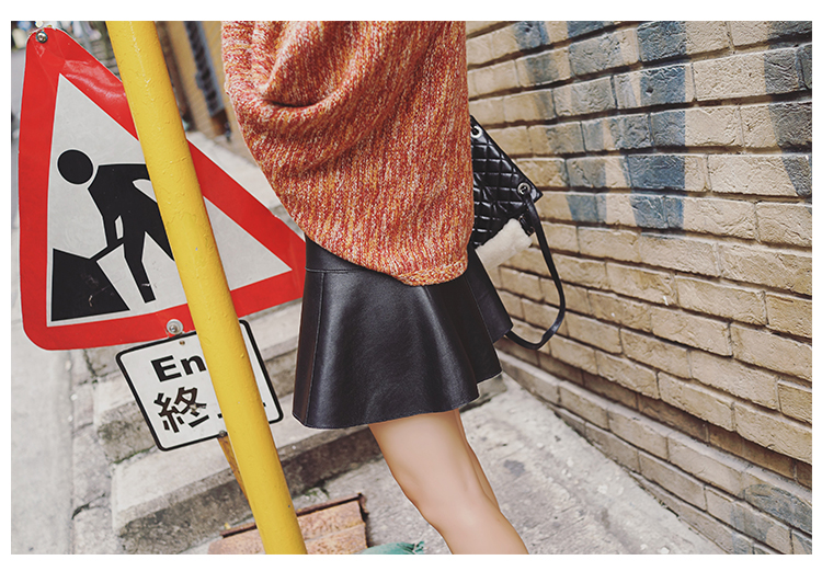 New design fashion womens high waist PU leather pleated short skirt boot cut sexy with safety shorts inside culottes plus size XXL