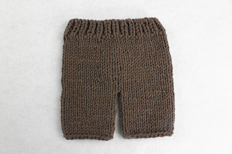 Handmade Crochet Knitted Baby Hat Pants Set Newborn Baby Photo Photography Props For 0-6 Months Christmas Deer Design Costume