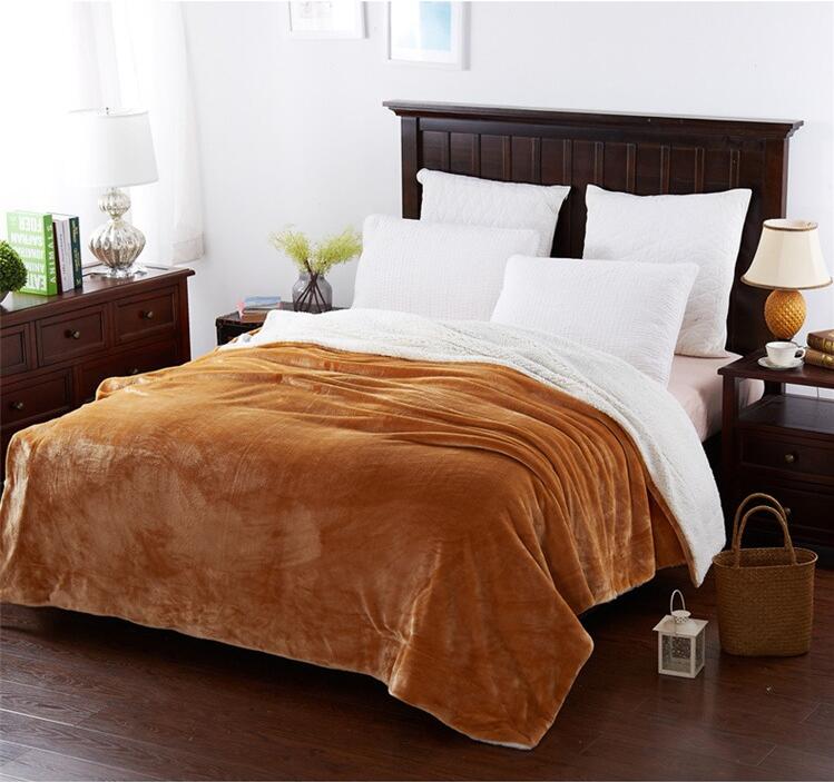 New 2018 Sherpa Double layer Weighted Blanket Thick Soft Throw Blanket on Sofa Bed Plane Travel Plaids Adult Home Textile Cobe53745759639