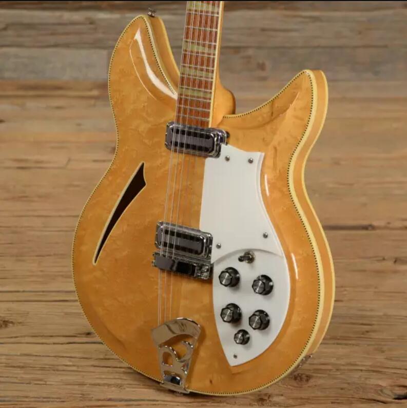 Promotion! 380 12 String Electric Guitar Natural Finished, Semi Hollow Body, Maple Neck, Checkerboard Binding, Vintage Tuners
Promotion! 380 12 String Electric Guitar Natural Finished, Semi Hollow Body, Maple Neck, Checkerboard Binding, Vintage Tuners