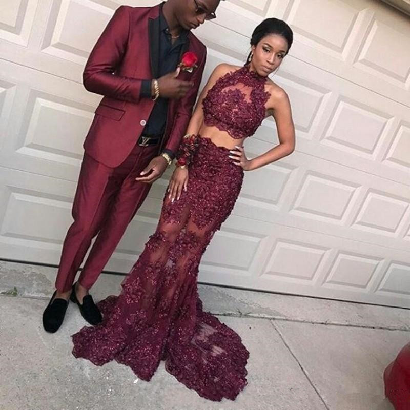 2018 New Sexy Burgundy Lace Crystal Prom Dresses Mermaid Two Pieces Illusion Sheer Formal Celebrity Party Guest Plus Size Evening Gowns, Silver
2018 New Sexy Burgundy Lace Crystal Prom Dresses Mermaid Two Pieces Illusion Sheer Formal Celebrity Party Guest Plus Size Evening Gowns, Silver