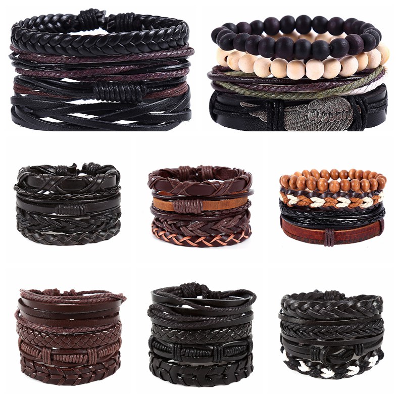 New Vintage Handmade Stylish Leather Braided Hemp Bracelets for Men Women Stylish Leather Wristband Cord Combined bracelets Jewelry Gifts
New Vintage Handmade Stylish Leather Braided Hemp Bracelets for Men Women Stylish Leather Wristband Cord Combined bracelets Jewelry Gifts