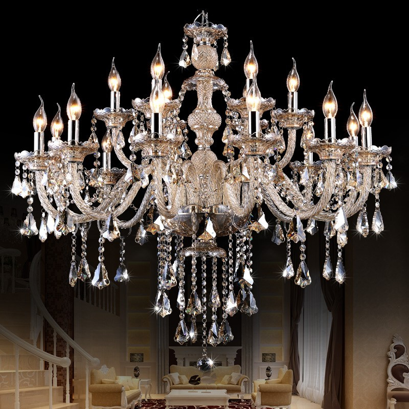 

Luxury led crystal Chandelier K9 large crystal chandeliers 6/8/10/15/18 arm Living Room modern Lustres De Cristal chandelies