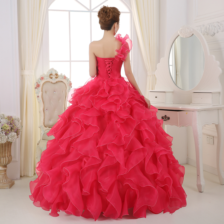 Blue Color Strapless Beading Ruched Wedding dress 2018 Korean Female Art Exam Gowns Part Dress Vestidos De Novia