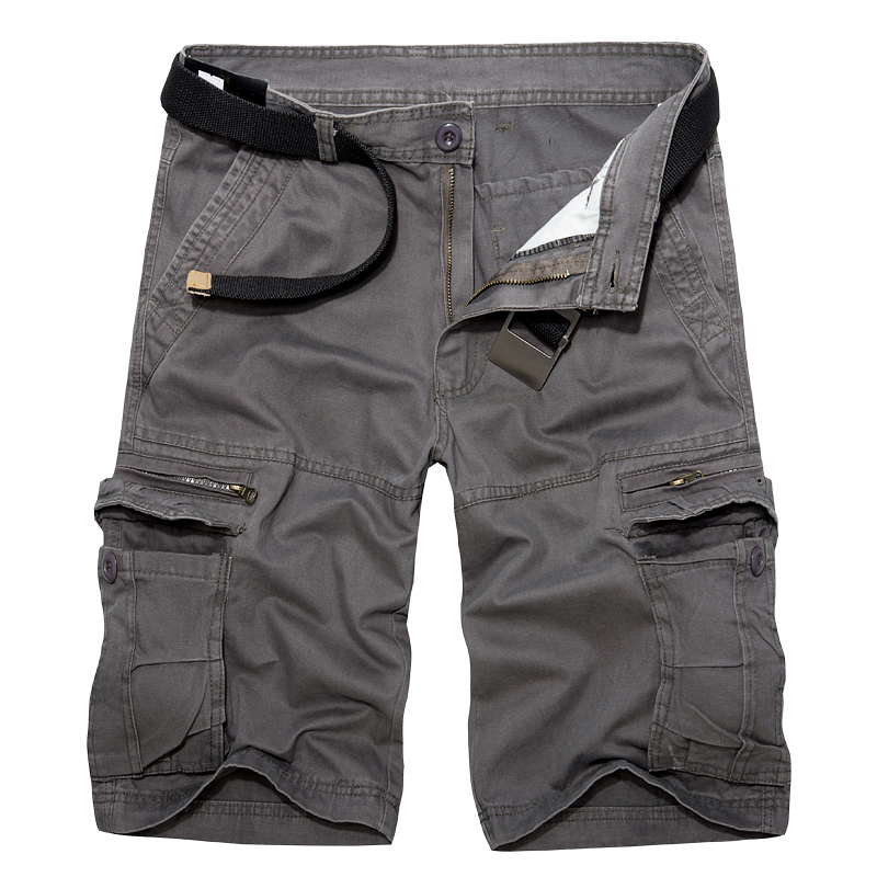 Summer Mens Cargo Shorts army green Coon Shorts men Loose Multi-Pocket Homme Casual Bermuda Trousers