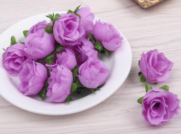 3cm Mini Rose Cloth Artificial Flower DIY Rose Flower Head For Wedding Party Home Room Decoration