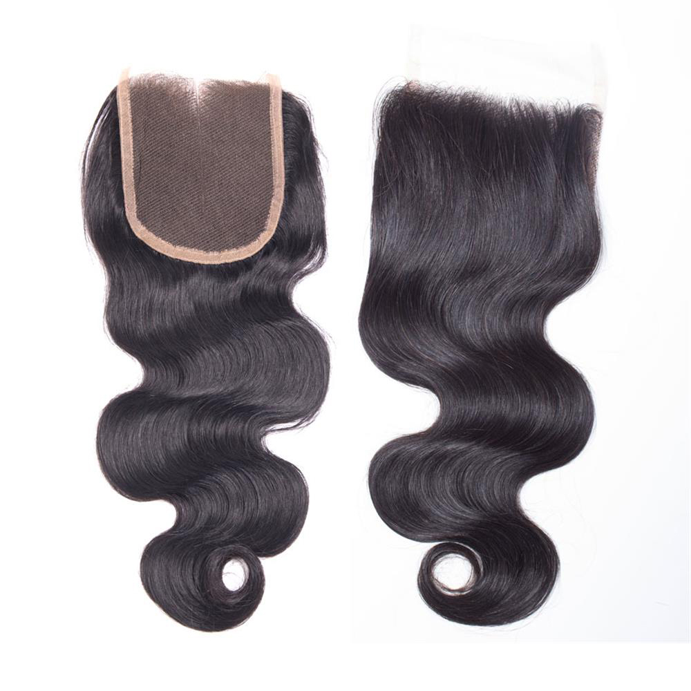 8A Peruvian Brazilian Raw Indian Hair Cuticle Aligned Hair Body Wave Remy Human Hair Wave Closure Dhgate