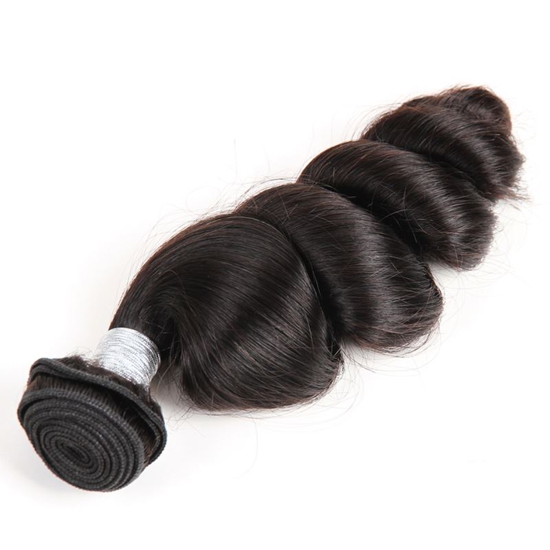 Brazilian Peruvian Indian Human Hair Extensions 6 Pieces Loose Wave Curly Double Wefts Yirubeauty Products Natural Color 10-30inch