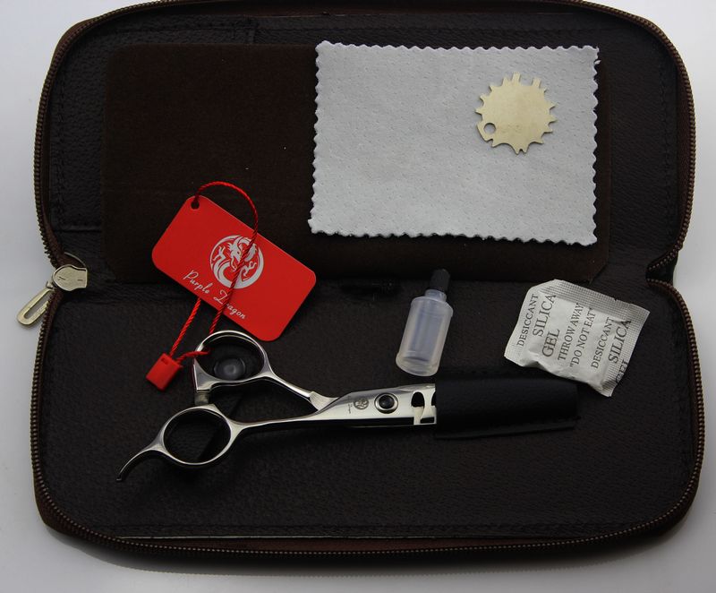 Dragon 5.75 inch 440C 62HRC high quality hair thinning scissors with leather case free shipping forfex.