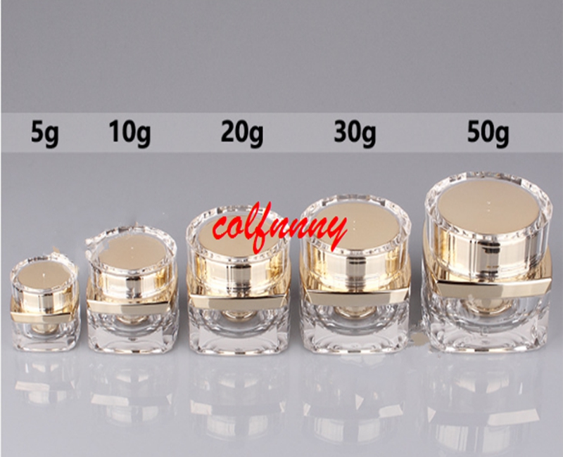 50pcs/lot 5g 10g 20g 30g 50g Top Grade Clear Acrylic Empty Bottle jar Eye Gel Lipstick Sample Empty Cosmetic Containers
50pcs/lot 5g 10g 20g 30g 50g Top Grade Clear Acrylic Empty Bottle jar Eye Gel Lipstick Sample Empty Cosmetic Containers