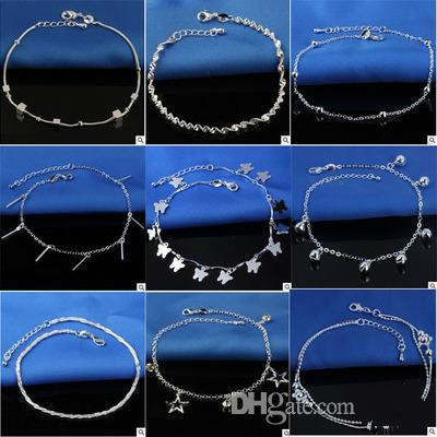 2021 Hot Selling Stamped 925 Sterling Silver Anklets For Womens Simple Beads Silver Chain Anklet Ankle Foot Jewelry Mixed style
2021 Hot Selling Stamped 925 Sterling Silver Anklets For Womens Simple Beads Silver Chain Anklet Ankle Foot Jewelry Mixed style