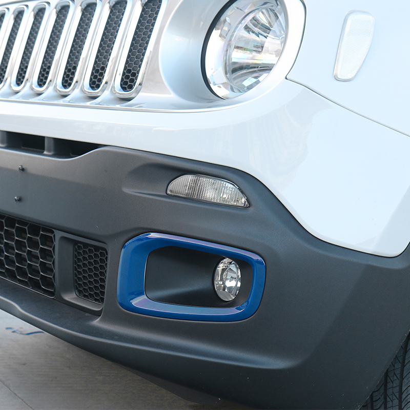 Front Fog Light Frame Cover ABS Decoration Cover For Jeep Renegade 20162018 Car Stickers Exterior Accessories