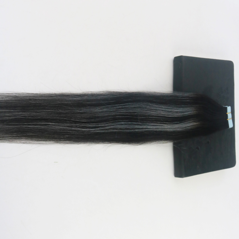 Ombre Tape In Hair Extensions Human 100G Virgin Brazilian Straight Remy Hair 40Piece PU Skin Weft Balayage color#1B/Silver/1B
