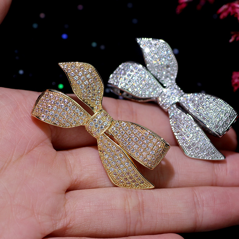 wedding favors bow brooches with Rhinestone brooch Label Pin for Wedding Men or Women Accessories