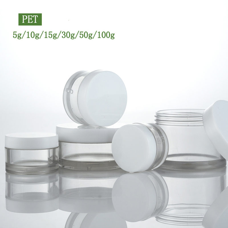 5/10/15/30/50/100g PET jar with white cap ,cream jar,Cosmetic Jar,Cosmetic Packaging,,cosmetic container F370
5/10/15/30/50/100g PET jar with white cap ,cream jar,Cosmetic Jar,Cosmetic Packaging,,cosmetic container F370
