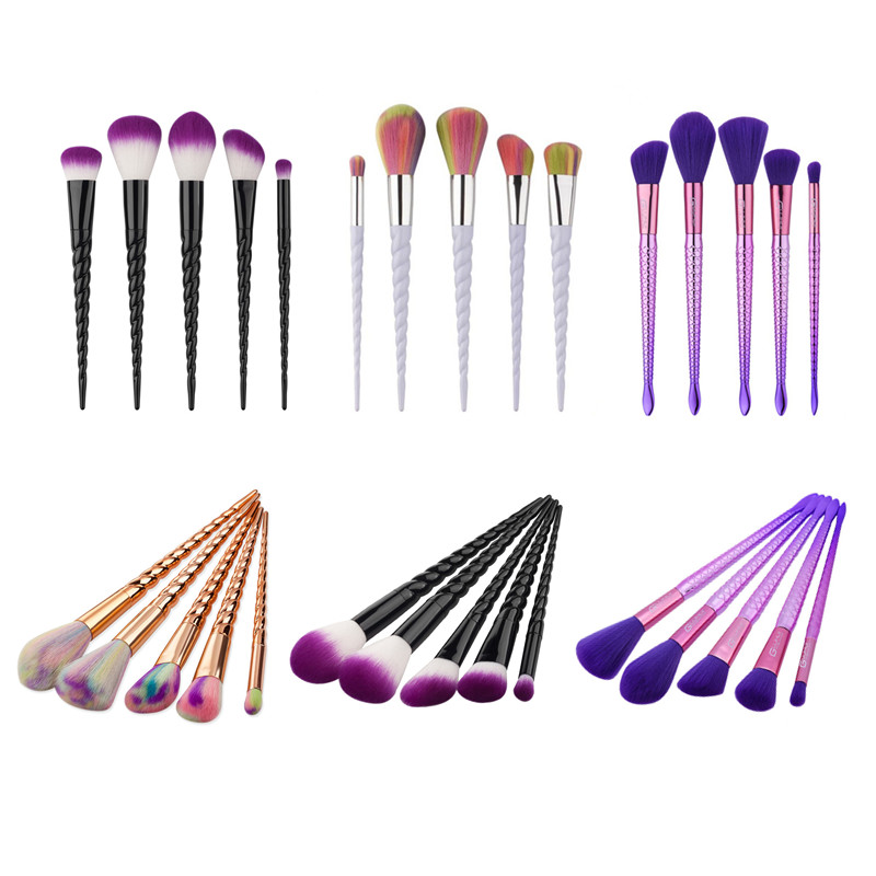 Unicorn Screw Makeup Brushes Set 5pcs Black White Gold Cosmetic Tools Face Powder Eye shadow Foundation Make up Brush Kit
Unicorn Screw Makeup Brushes Set 5pcs Black White Gold Cosmetic Tools Face Powder Eye shadow Foundation Make up Brush Kit
